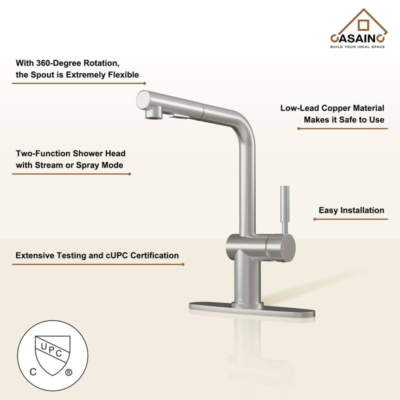 Single Handle Pull Out Sprayer Kitchen Faucet
