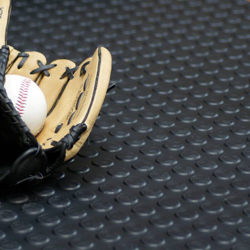 Goodyear Coin-Pattern Rubber Flooring -- 3.5mm x 36" x 10ft - Black - 36x120