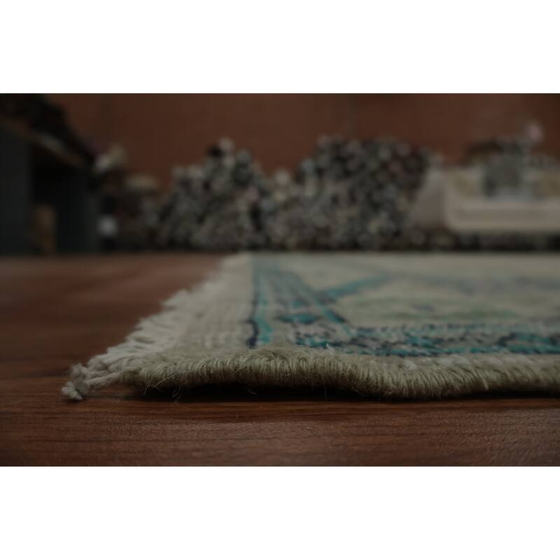 Hand Knotted Oriental 100% Wool Carpet Transitional Floral Beige & Ivories Anatolian Area Rug - 9' 4'' X 5' 10''