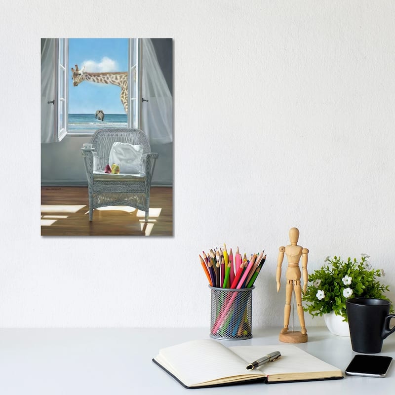 iCanvas "Rubberneck" by Karen Hollingsworth Canvas Print - 12x8x0.75