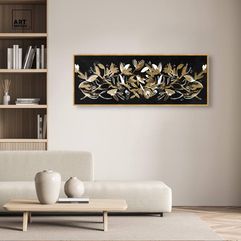 Flora Luxe Panoramic Canvas by Art Remedy