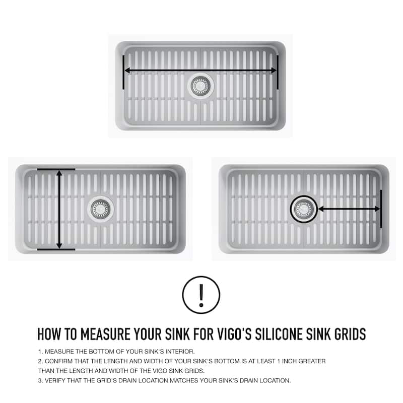 VIGO 25" L X 13" W Silicone Protective Bottom Grid for Kitchen Sink