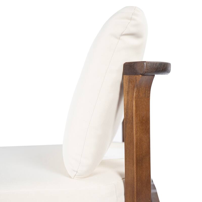 Christopher Knight Home - Modern Wooden Outdoor Dining Chair with Cushions