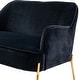 preview thumbnail 47 of 117, Barbara 43" Contemporary Velvet Loveseat Sofa with Goldtone Metal Legs by HULALA HOME