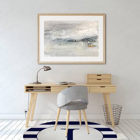 MONO NAVY STRIPED I Office Mat By Kavka Designs