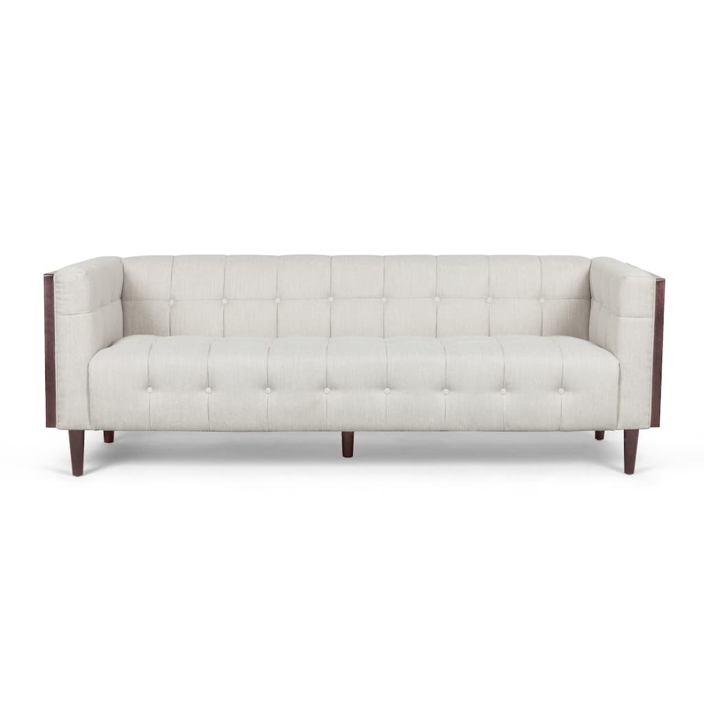 McLarnan Contemporary Tufted 3-seat Sofa by Christopher Knight Home - 89.75" L x 31.50" W x 30.25" H