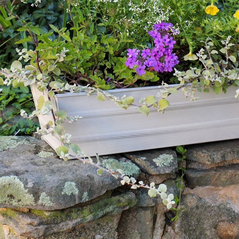Achla Designs Small Galvanized Steel Flower Box Planter, 22 Inch Wide
