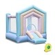 preview thumbnail 2 of 7, Kids Bounce House with Slide and Basketball Rim Bouncy Castle for Party with 480W Blower - 114.5" x 79.5" x 85"