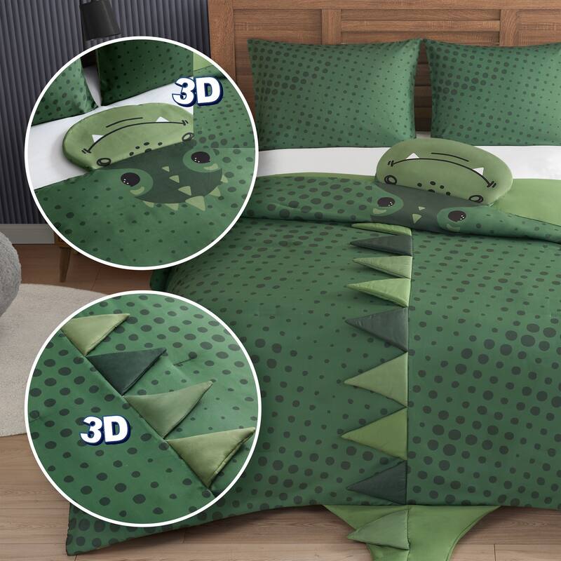 3D Animal Juvenile Comforter Set