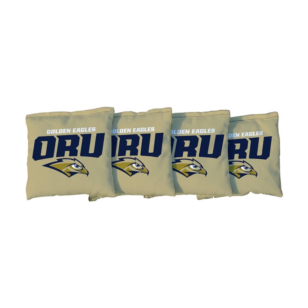 Oral Roberts ORU Golden Eagles Tan Cornhole Bags