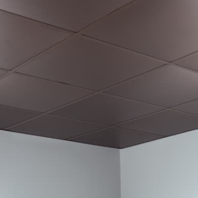 FASÄDE Flat Decorative Vinyl 2ft x 2ft Lay in Ceiling Panel in Argent Bronze (5 Pack)