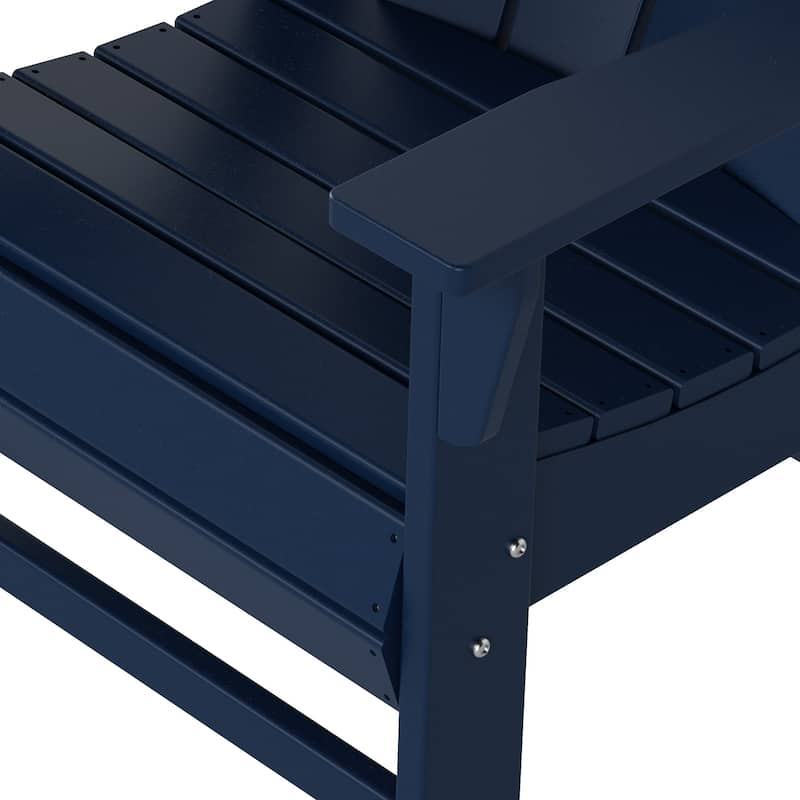 Laguna Hdpe All Weather Outdoor Patio Adirondack Dining Chair With Arms