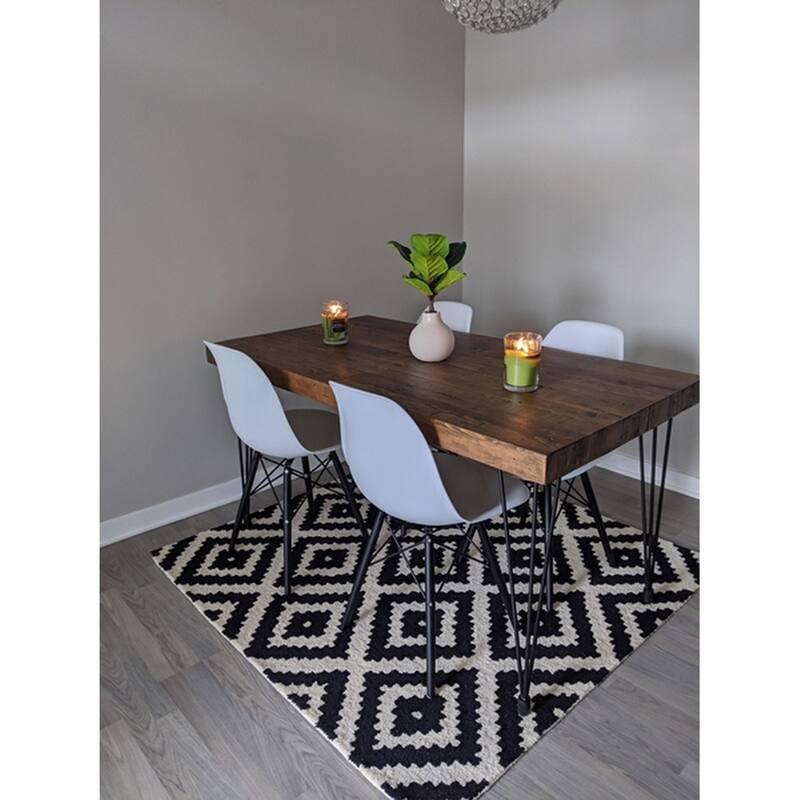 Plastic Eiffel Chairs Solid Wood Legs Molded Modern Armless Side Dining For Kitchen Work Office