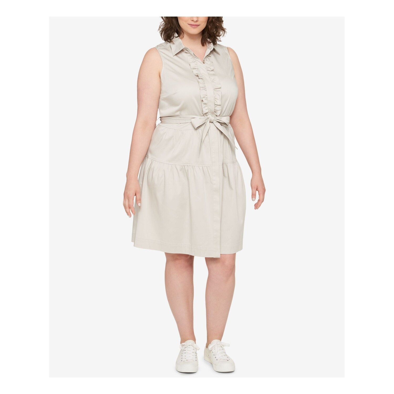 beige plus size clothing