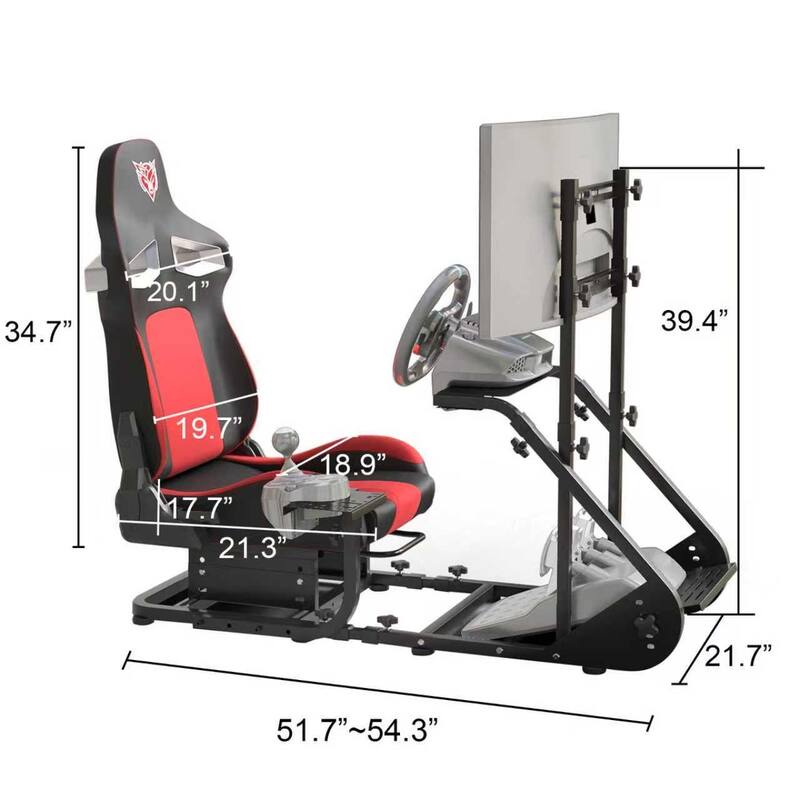 Enhanced and Stable Racing Wheel Cockpit, Compatible With Fanatec, Logitech adjustable driving simulators, excluding handbrake