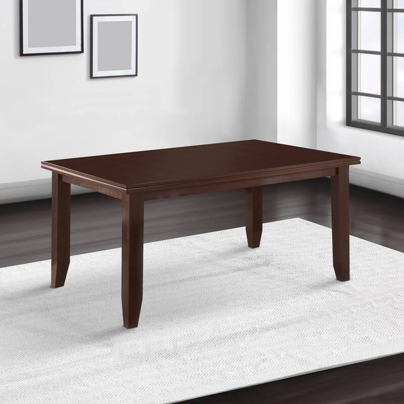 Rectangular Semi-Formal Wooden Dining Table, Cappuccino Brown