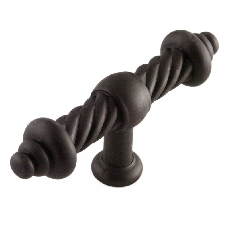 RK International Twisted 3-3/4 Inch Bar Cabinet Knob - Oil Rubbed Bronze