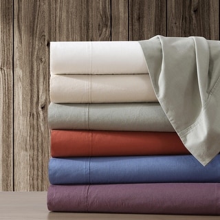 Eddie Bauer Brushed Percale Solid Cotton Sheet Set
