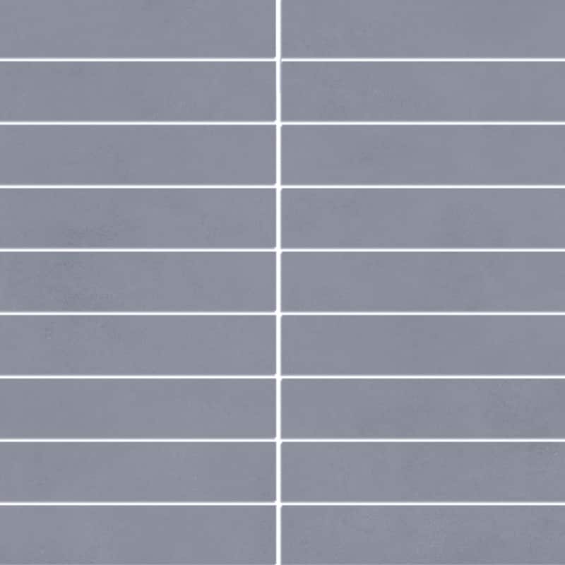 Foundry 1x6 Matte Porcelain Subway Mosaic Tile - Floor, Wall, Backsplash - 1 Sheet (0.97 Sq. ft.) - Denim