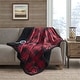 preview thumbnail 9 of 9, Linden Oversized Mink to Berber Heated Throw by Woolrich Red