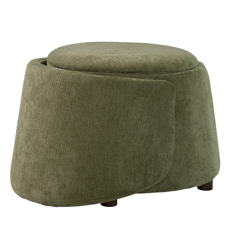 Christopher Knight Home - Modern 2-in-1 Acacia Upholstered Accent Chair with Hidden Pet-Friendly Nook & Convertible Storage Seat