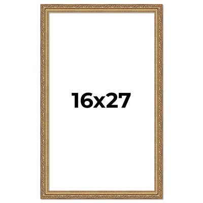 16x27 Frame Red Solid Wood Picture Frame Width 1.75 Inches | Interior Frame Depth 1 13/16 Inches