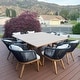 preview thumbnail 19 of 23, PURPLE LEAF Outdoor patio Dining Set for Garden Deck Wicker Table and Chairs Set-7/9/11 Piece