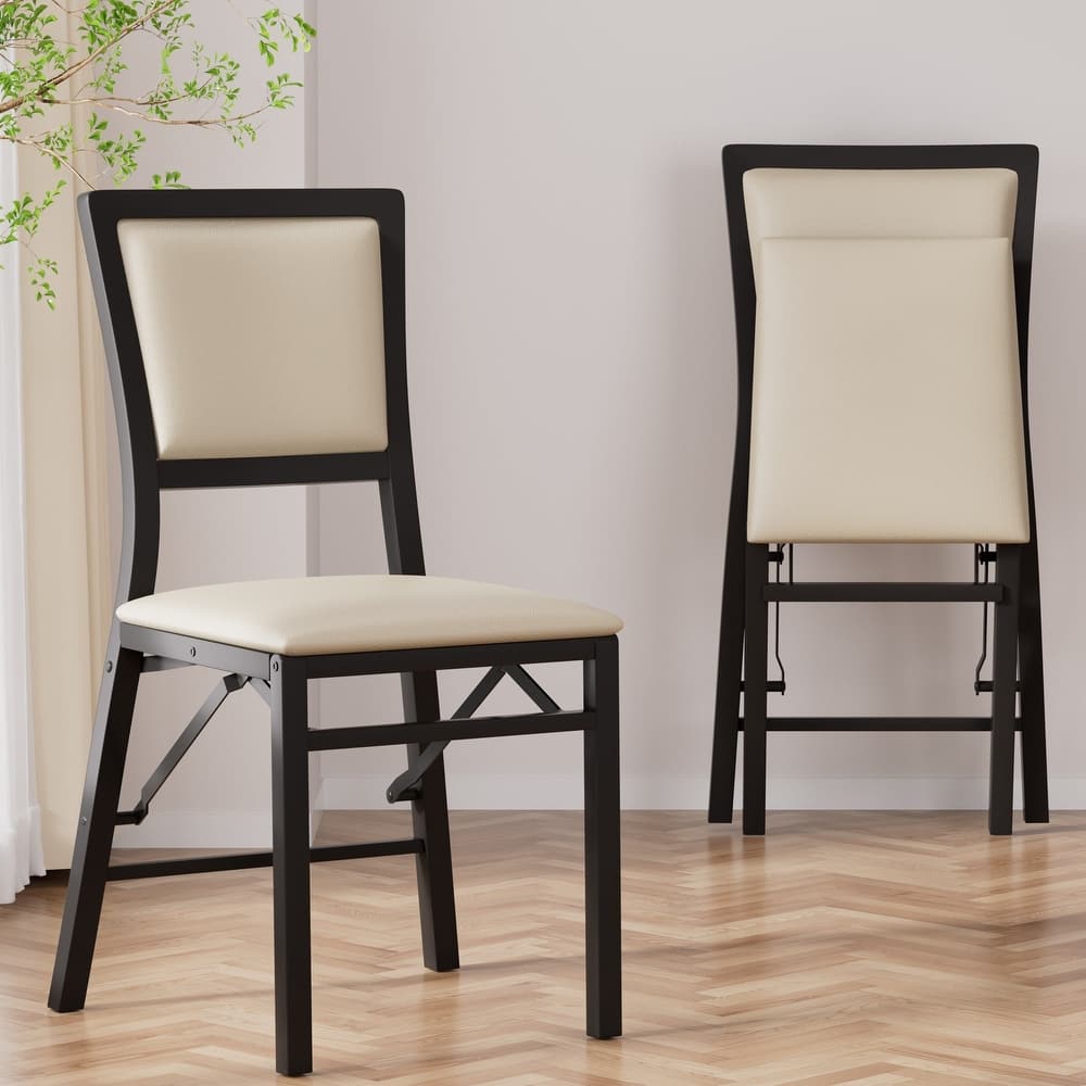 VECELO Folding Dining Chairs Set of 2/4/6 with Cushion Parson Classic Upholstered Folding Chairs Modern 33" Parson Chairs