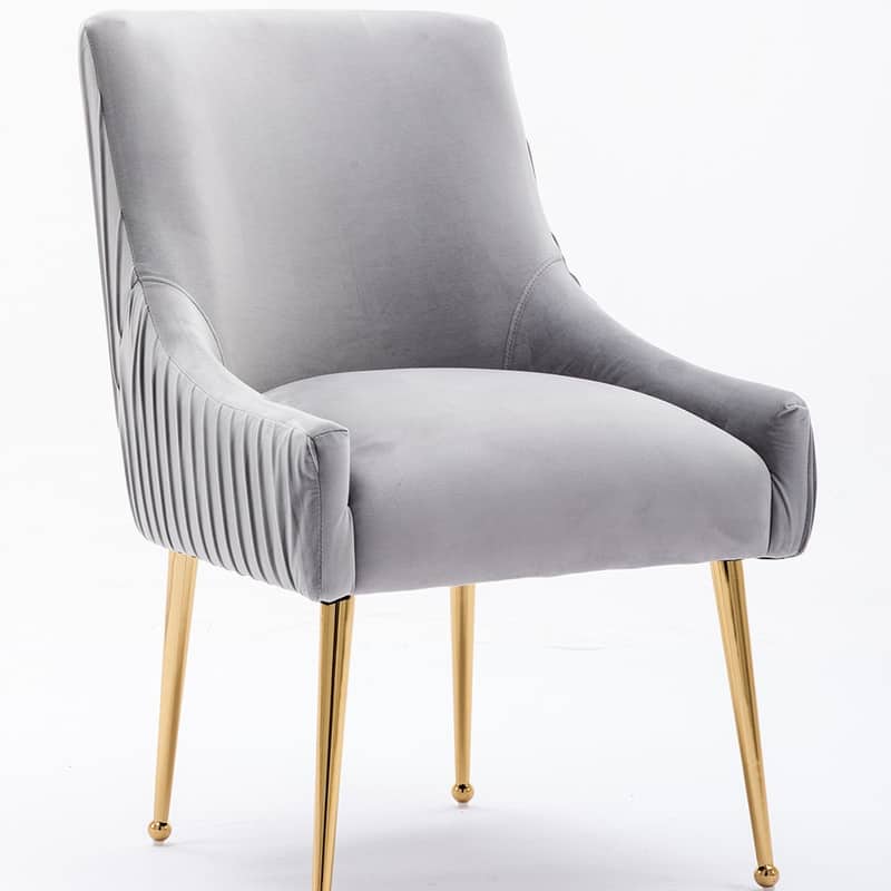 SEYNAR Modern Glam Velvet Dining Chair Set of 8 for Dining Room, Tufted Vanity Chair for Living Room (no table)