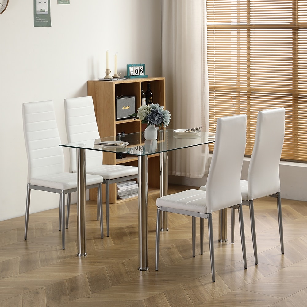 110CM Modern Simply Dining Table Sets White