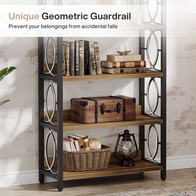 6-Tier Bookshelf, 70.86-Inch Tall Bookshelf, Industrial Freestanding Display Shelf