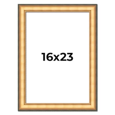 16x23 Frame Gold Plein Aire Solid Wood Picture Frame Width 2 Inches |