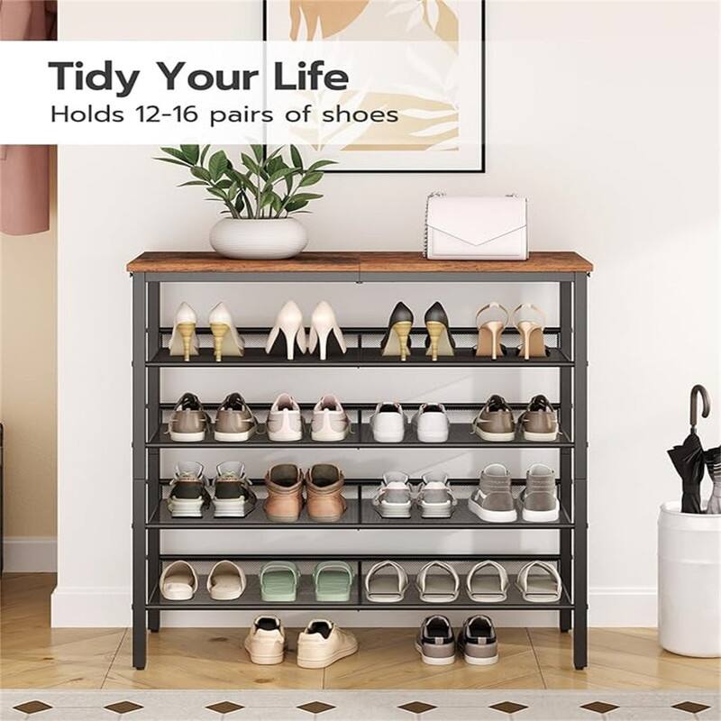 Shoe Rack for Entryway - 11.8D x 23.6W x 31.8H
