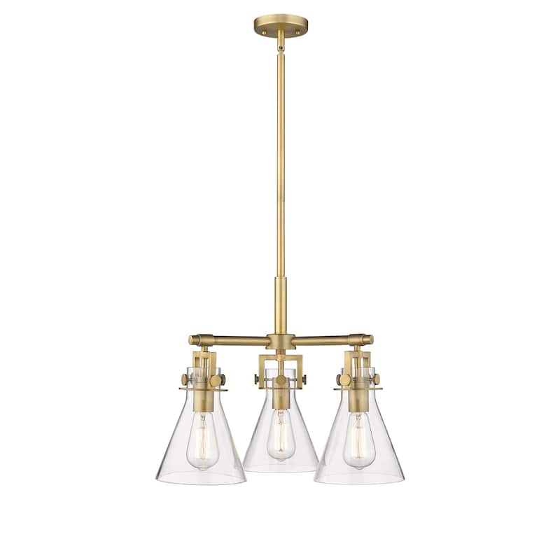 Innovations Lighting Newton Cone - 3 Light 7" Stem Hung Pendant