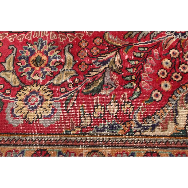 ECARPETGALLERY Hand-knotted Antalya Vintage Red Wool Rug - 8'6 x 11'2