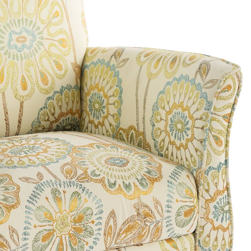 Fabric Accent Chair with Ergonomic Design, S-Spring Cushion, and 220lb Capacity