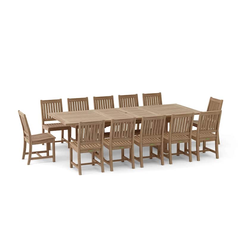 Rectangular Dining Set 13-Piece - Modern Dining Table with Chairs for Kitchen or Dining Room