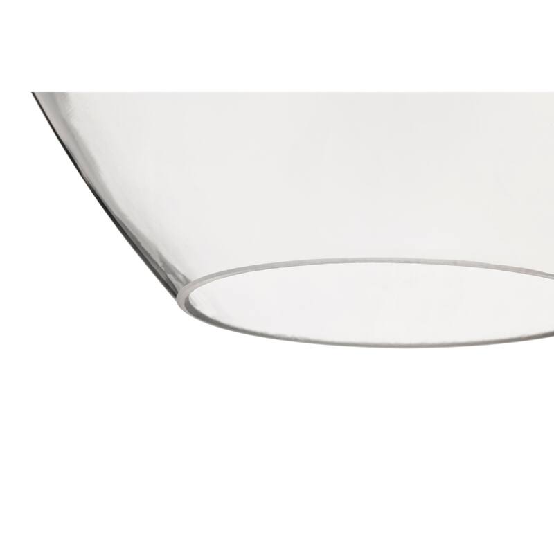 1-Light Modern Chrome 10 in. Pendant with Clear Glass Shade