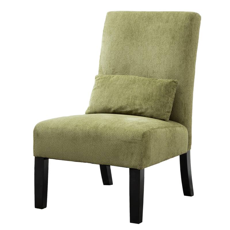 Green 31.75" High Back Polyester Accent Chair