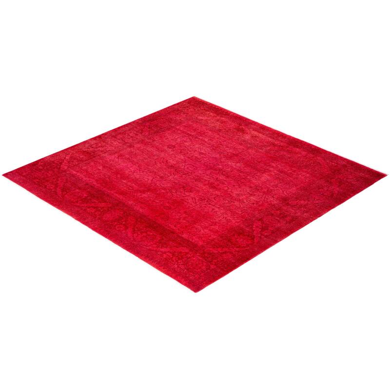 Fine Vibrance One-of-a-Kind Hand-Knotted Area Rug - Pink, 5' 1" x 5' 1" - 5' 1" x 5' 1"