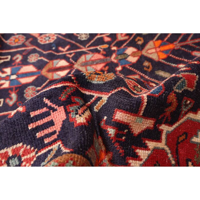 ECARPETGALLERY Hand-knotted Andelz Dark Navy Wool Rug - 4'6 x 8'10