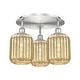 preview thumbnail 13 of 18, Innovations Lighting Endless Possibilities Ballston - Preston - 3 Light 19" Jar Shade Flush Mount Mercury/Satin Nickel