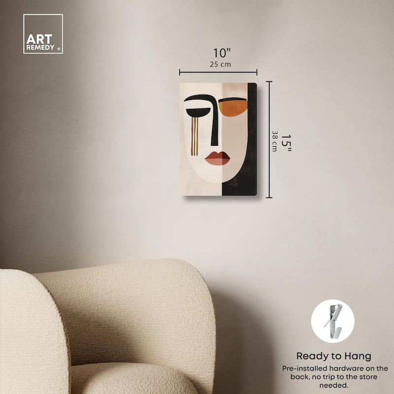 Face Moderne III Canvas by Art Remedy, Gallery Wrapped