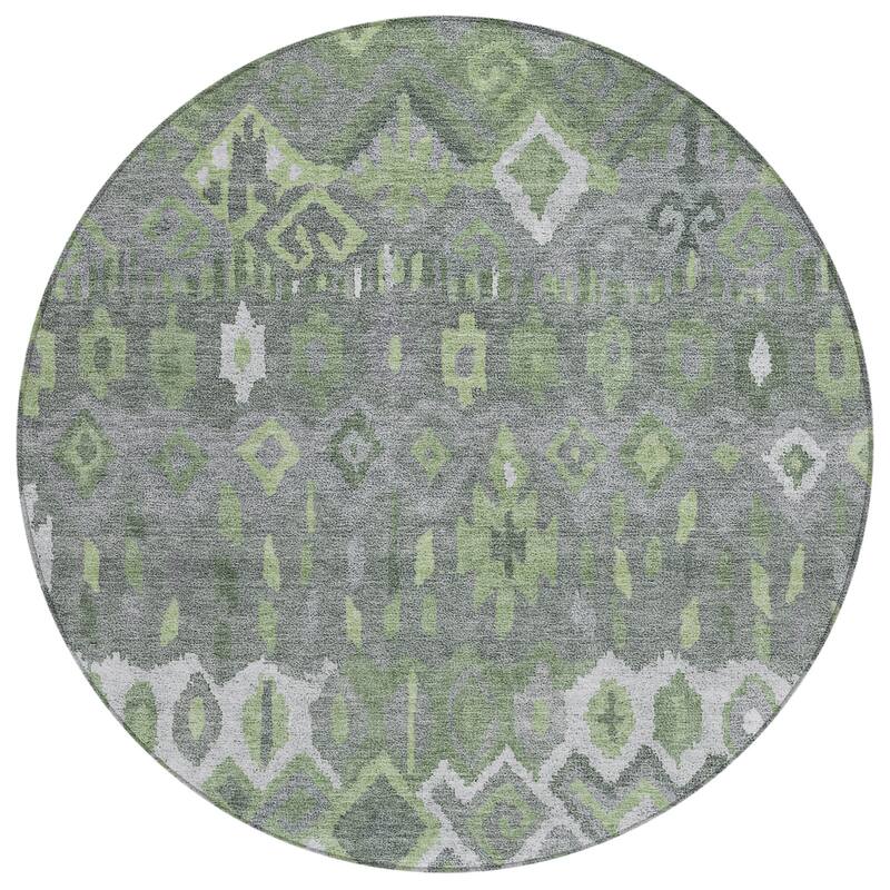 Machine Washable Indoor/ Outdoor Boho Moroccan Chantille Rug