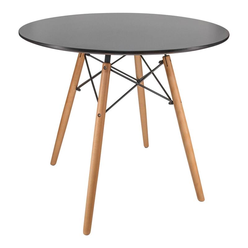 3-Piece Dining Set with 31-Inch Round Solid Wood Table and 2 Dining Chairs with Beech Wood Legs