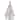 15in Hand Painted Ceramic Christmas Tree  Silver PreLit Tree w Star