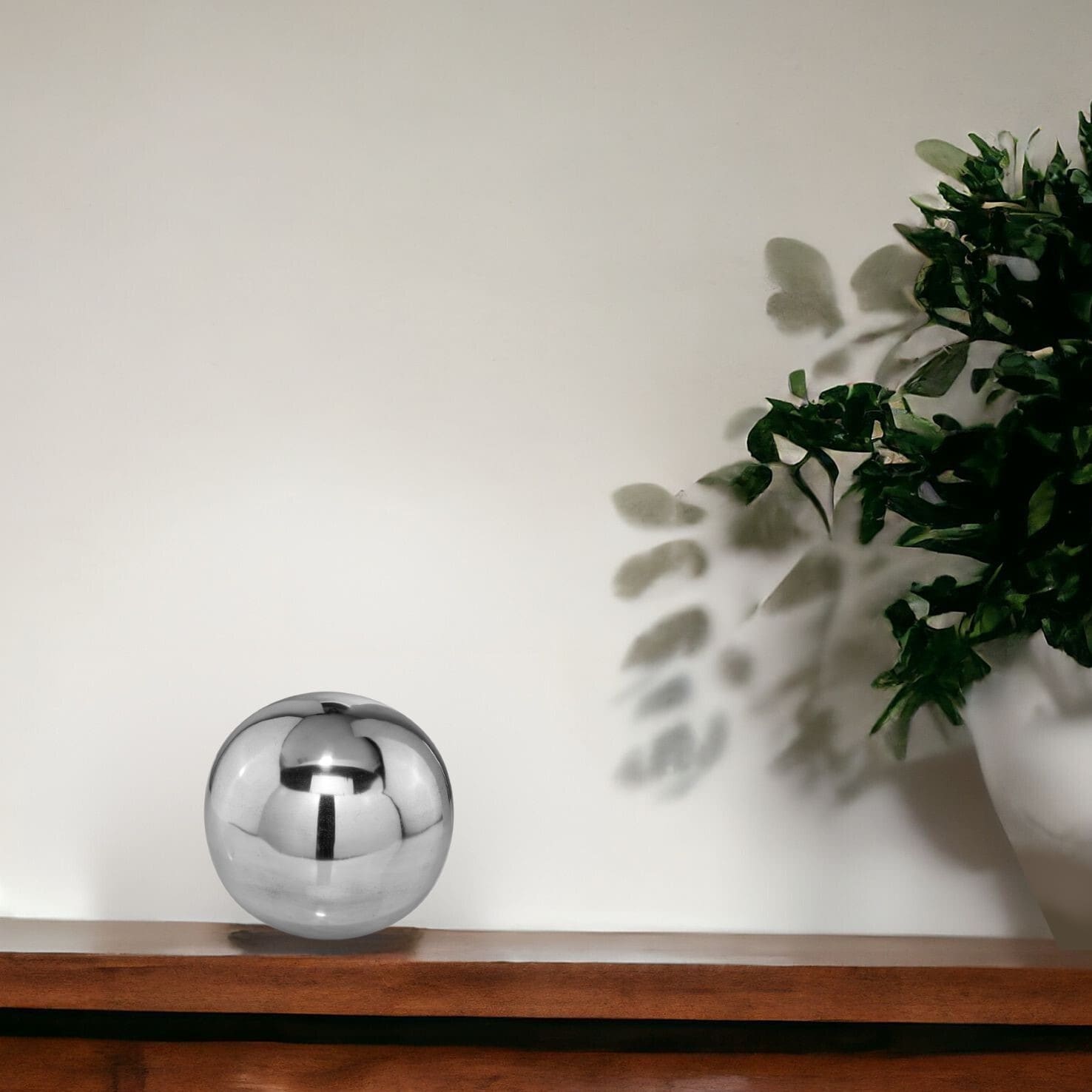 HomeRoots 3" Silver Metal Decorative Orb - 3' X '3' X '3