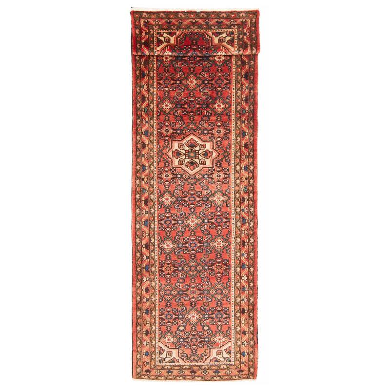 ECARPETGALLERY Hand-knotted Andelz Red Wool Rug - 2'9 x 10'3 - Red - 2'9 x 10'3