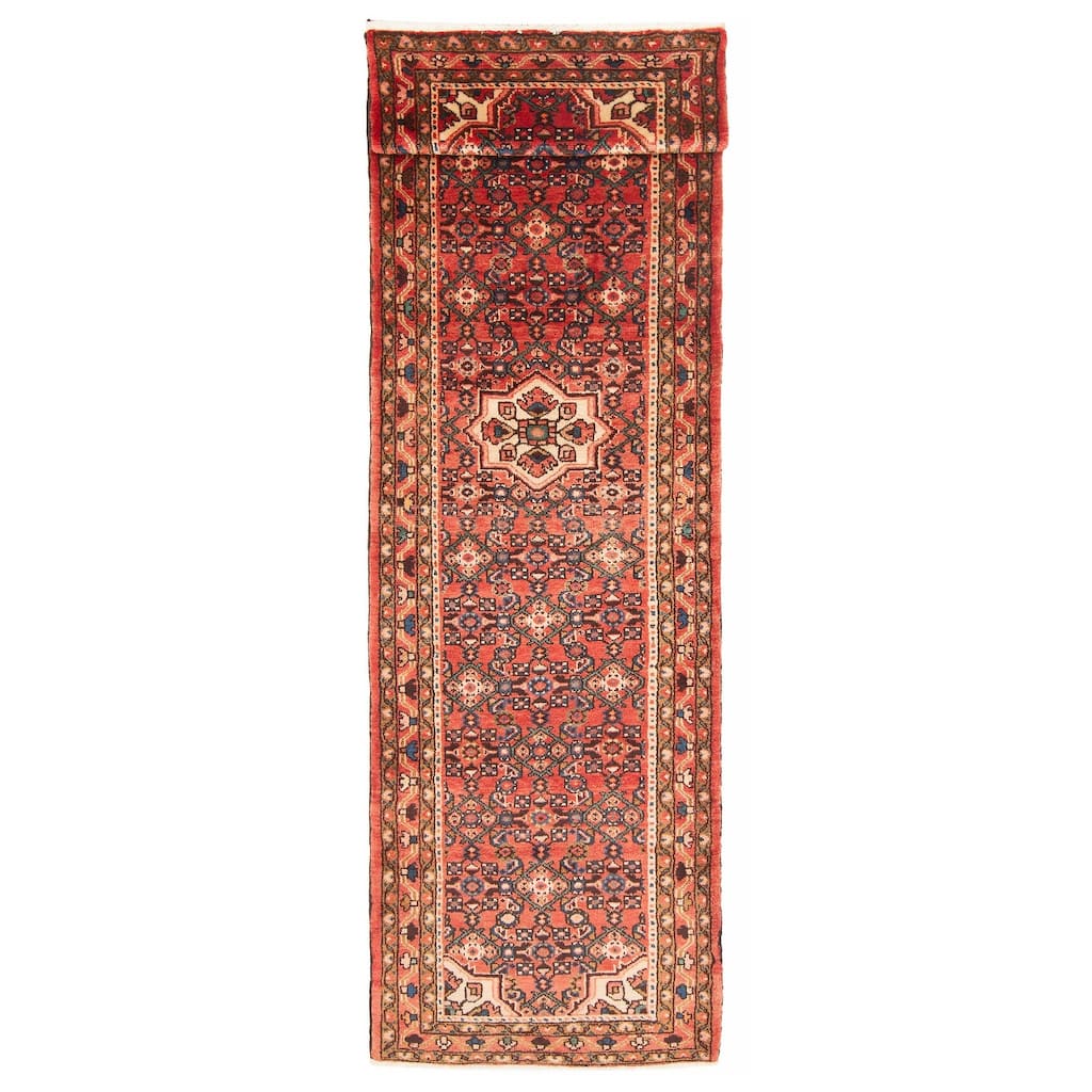 ECARPETGALLERY Hand-knotted Andelz Red Wool Rug - 2'9 x 10'3
