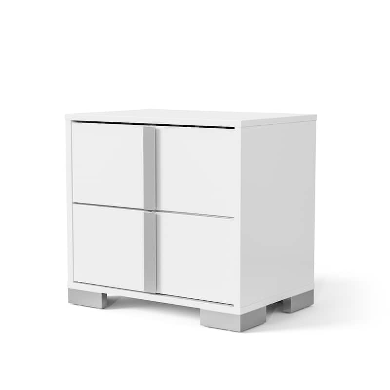 Furniture of America Erina Modern Glossy 3-Piece Panel Bedroom Set